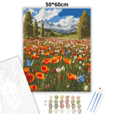 Creative Land Kft Üde virágmező - számfestő készlet – 50×60 cm (Keret nélkül) kreatív és készségfejlesztő