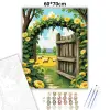 Creative Land Kft Vadvirágos kapu - számfestő készlet – 60×70 cm (Keretre feszítve)