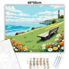 Creative Land Kft Vadvirágos pihenő - számfestő készlet – 40×50 cm (Keretre feszítve) kreatív és készségfejlesztő