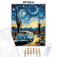 Creative Land Kft Vándorló kisbusz éjszakája - számfestő készlet kreatív és készségfejlesztő