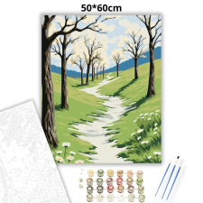 Creative Land Kft Virágzó gyümölcsfák - számfestő készlet – 50×60 cm (Keretre feszítve) kreatív és készségfejlesztő