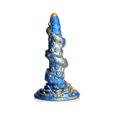 Creature Cocks Kraken - spirálos polipkar dildó - 21cm (arany-kék) műpénisz, dildó