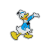CROCS donald duck character jibbitz papucs kiegészítő unisex színes one