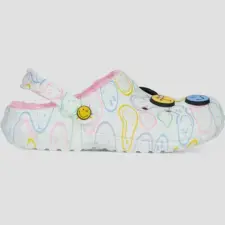 CROCS Klumpák Smiley Classic Lined Clog Fehér 41 / 42 női papucs