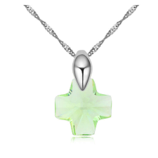 Cross- zöld - Swarovski kristályos nyaklánc nyaklánc