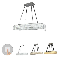  Crystal Chandelier, modern dizájn, medál lógó, L70cm ovális, változékony világítás
