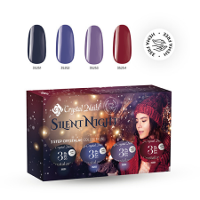 Crystal Nails - 3 STEP HEMA FREE KIT - SILENT NIGHT - 2025 - (4X4ML) lakk zselé