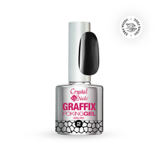  Crystal Nails - GRAFFIX POKING GEL - BLACK - 02 - 4ML lakk zselé