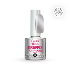  Crystal Nails - GRAFFIX POKING GEL - SILVER - 06 - 4ML lakk zselé