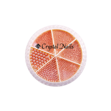 Crystal Nails - METÁL KÖRÖMGYÖNGY KÉSZLET - metal rosegold körömdíszítő