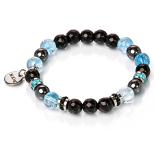  Crystal Storm – Topáz, ónix achát és hematit ásvány karkötő dobozban karkötő