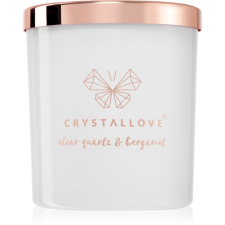 CRYSTALLOVE Crystalized Scented Candle Clear Quartz & Bergamot illatgyertya 220 g gyertya