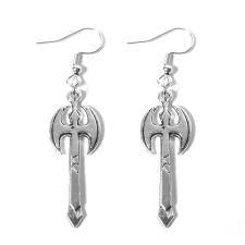  Csatabárdos fülbevaló, választható arany vagy ezüst színű akasztóval fülbevaló