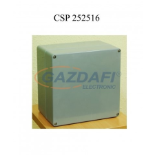 Csatári Plast CSATÁRI PLAST CSP252516 poliészter doboz, üres, 250x250x160mm, IP 65 szürke, halogénmentes villanyszerelés