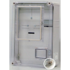 Csatári Plast Kft. PVT EON 3045 – VFm - AM PVT3045–VFm éjszakai fogyasztásmérő szekrény 1fázisú EM ablakkal, kulcsos zárral, alsó maszkkal