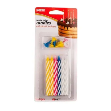  Csavart színes gyertya+12 tartó konyhai eszköz