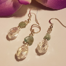  Csehkristály és Topáz ékszerszett. ékszer szett