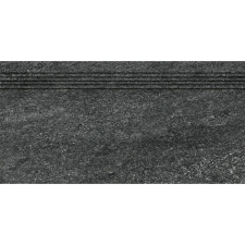  Csempe lépcsőlapRako Quarzit fekete 30x60 cm DCVSE739.1 járólap