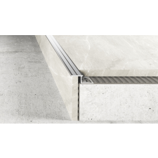  Csempeélvédő Alu Z Lépcső 8mm 2,5fm Ezüst élvédő, sín, szegélyelem