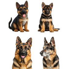 Csempematrica Németjuhász kutya kollekció 20x25cm 4db tapéta, díszléc és más dekoráció