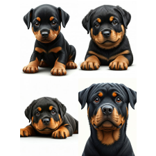 Csempematrica Rottweiler kollekció 20x20cm 4db tapéta, díszléc és más dekoráció