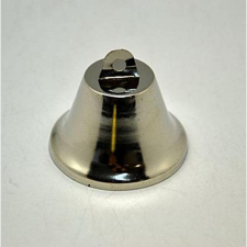  Csengettyű, ezüst színű, mérete: 5 cm. dekorációs kellék