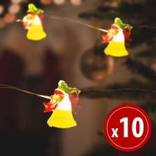  Csengő alakú fényfüzér karácsonyi dekoráció
