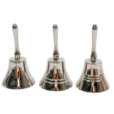  Csengő fém ezüst 11cm dekorációs kellék