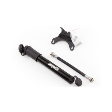 CSEPEL Flexi minipumpa, minden szeleptípushoz, alumínium, flexibilis pumpacsővel, fekete kerékpár és kerékpáros felszerelés