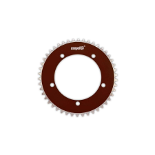 CSEPEL single speed első lánckerék 44T, 130 mm, 1s (1/8"), alumínium, barna kerékpár hajtómű