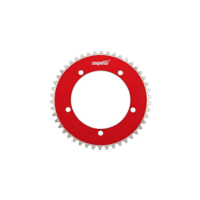 CSEPEL single speed első lánckerék 44T, 130 mm, 1s (1/8"), alumínium, piros kerékpár hajtómű