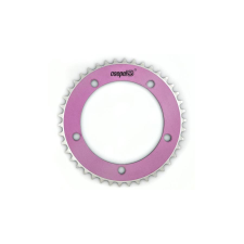 CSEPEL single speed első lánckerék 46T, 130 mm, 1s (1/8"), alumínium, rózsaszín kerékpár hajtómű