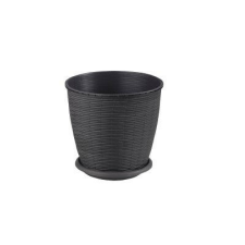  CSERÉP+ALÁTÉT RATTAN ANTRACIT 9L 1DB kerti tárolás