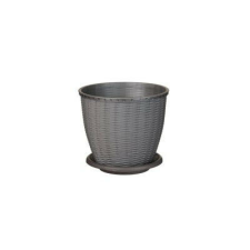  CSERÉP+ALÁTÉT RATTAN SZÜRKE 6L 1DB kerti tárolás