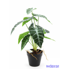  Cserepes mű leveles növény 48 cm dekorációs kellék