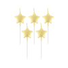 Csillag Arany csillag Metallic Gold tortagyertya, gyertya szett 5 db-os
