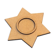  Csillag mécsestartó, MFD. Átmérője: 11 cm dekorációs kellék