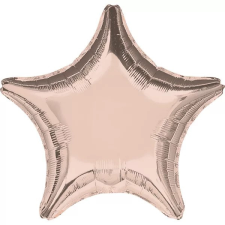 Csillag Metallic Rose Gold csillag fólia lufi 48 cm party kellék