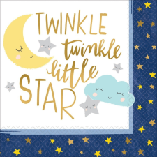 Csillag Twinkle, little star szalvéta 16 db-os 33*33 cm party kellék