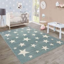  Csillagok türkiz színnel szőnyeg, modell 20423, 80x150cm lakástextília