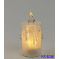  Csillámos csurgatott LED mécses 6cm dekorációs kellék