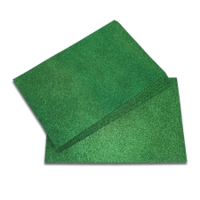  Csillámos dekorgumi 2mm 10db/csomag - Zöld dekorgumi