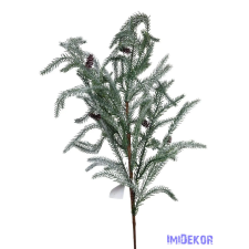  Csillámos real touch norfolk fenyőág tobozzal dekorációs kellék