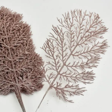  Csillámos thuja ág rózsaarany 40cm x 15cm dekorációs kellék