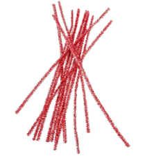  Csillámos zsenília drót rózsaszín 30cm 100db-os dekorációs kellék