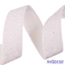  Csillogó bársony szalag 25mm x 10m - Ekrü dekorációs kellék