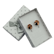 Csillogó kör- Swarovski kristályos Francia kapcsos fülbevaló-platina borostyán fülbevaló
