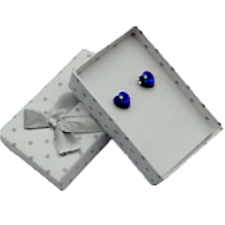 Csillogó szív- Swarovski kristályos fülbevaló-kék fülbevaló