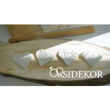  Csipkemintás nagy kerámia hatású szívek dekorációs kellék