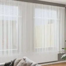  Csipkés Függöny függönyökkel Fehér 900 x 240 cm Poliészter lakástextília